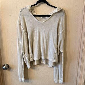 We the Free Tan Mesh Top/cover up